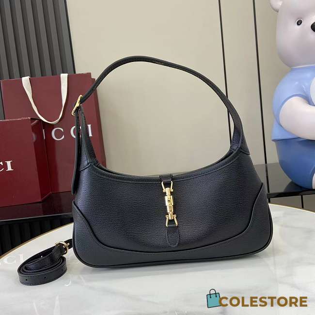 Colestore Gucci Jackie 1961 in Black Natural Grain Leather 27x13x6cm - 1