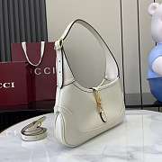 Colestore Gucci Jackie 1961 in White Natural Grain Leather 27x13x6cm - 3