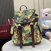 Colestore Gucci GG large backpack in green and yellow GG fabric 35x46x12cm - 1