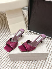 Colestore Jimmy Choo Bon Skye 70 Purple Suede Crystal Sandals - 2
