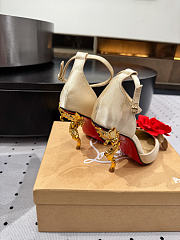 Colestore Christian Louboutin Bellarose Silk Pumps Beige - 6