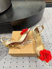 Colestore Christian Louboutin Bellarose Silk Pumps Beige - 4