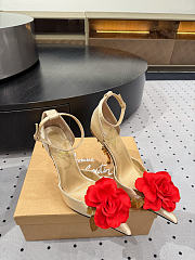 Colestore Christian Louboutin Bellarose Silk Pumps Beige - 3