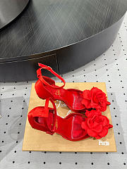 Colestore Christian Louboutin Bellarose Silk Pumps Red - 6