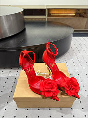 Colestore Christian Louboutin Bellarose Silk Pumps Red - 4