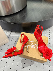 Colestore Christian Louboutin Bellarose Silk Pumps Red - 3