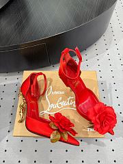 Colestore Christian Louboutin Bellarose Silk Pumps Red - 2