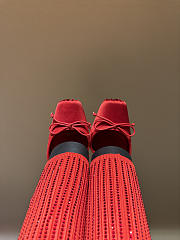 Colestore Christian Louboutin Cassia Annmac 100 mm Pumps Crepe Satin and Mesh Red - 6
