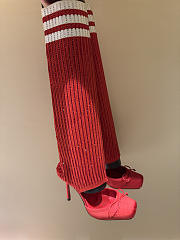 Colestore Christian Louboutin Cassia Annmac 100 mm Pumps Crepe Satin and Mesh Red - 5