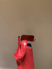 Colestore Christian Louboutin Cassia Annmac 100 mm Pumps Crepe Satin and Mesh Red - 4