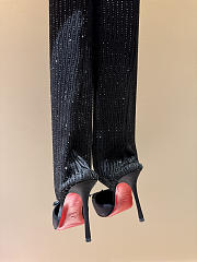Colestore Christian Louboutin Cassia Annmac 100 mm Pumps Crepe Satin and Mesh Black - 2
