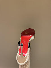 Colestore Christian Louboutin Cassia Annmac 100 mm Pumps Crepe Satin and Mesh  Poupee - 6