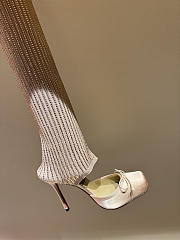 Colestore Christian Louboutin Cassia Annmac 100 mm Pumps Crepe Satin and Mesh  Poupee - 2
