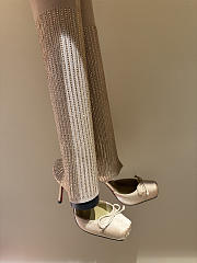 Colestore Christian Louboutin Cassia Annmac 100 mm Pumps Crepe Satin and Mesh  Poupee - 4