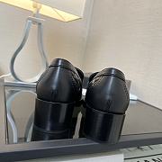 Colestore Chanel CC Quilted Heart Heel Loafers in Black - 6