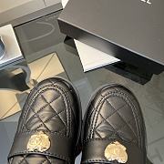 Colestore Chanel CC Quilted Heart Heel Loafers in Black - 4