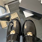 Colestore Chanel Patent CC Heart Loafers in Black - 4