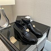 Colestore Chanel Patent CC Heart Loafers in Black - 3