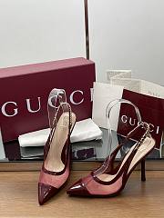 Colestore Gucci Signoria Slingback Pump Rosso Ancora Mesh Patent  - 2