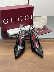 Colestore Gucci Signoria Slingback Pump Black Patent Leather 10.5cm - 1