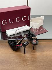 Colestore Gucci Signoria Slingback Pump Black Patent Leather 10.5cm - 6