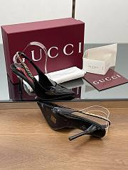 Colestore Gucci Signoria Slingback Pump Black Patent Leather 10.5cm - 5
