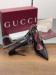 Colestore Gucci Signoria Slingback Pump Black Patent Leather 10.5cm - 4