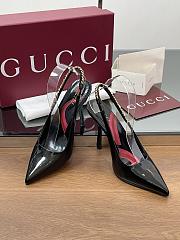 Colestore Gucci Signoria Slingback Pump Black Patent Leather 10.5cm - 3