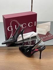 Colestore Gucci Signoria Slingback Pump Black Patent Leather 10.5cm - 2