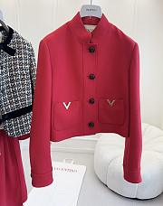 Colestore  Valentino Drill Double Caban for Woman in Red - 1