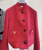 Colestore  Valentino Drill Double Caban for Woman in Red - 6