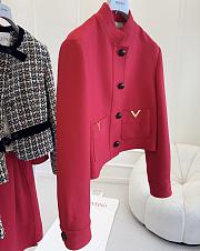 Colestore  Valentino Drill Double Caban for Woman in Red - 4