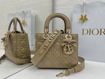 Colestore Small Lady Dior My ABCDior Bag Rope Beige Cannage Lambskin 20 x 18 x 8 cm
