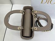 Colestore Small Lady Dior My ABCDior Bag Greyish Brown Cannage Lambskin 20 x 18 x 8 cm - 6
