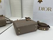 Colestore Small Lady Dior My ABCDior Bag Greyish Brown Cannage Lambskin 20 x 18 x 8 cm - 5