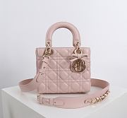 Colestore Small Lady Dior My ABCDior Bag Powder Pink Cannage Lambskin 20 x 18 x 8 cm - 1