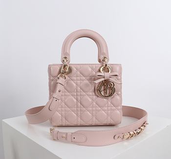 Colestore Small Lady Dior My ABCDior Bag Powder Pink Cannage Lambskin 20 x 18 x 8 cm