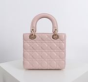 Colestore Small Lady Dior My ABCDior Bag Powder Pink Cannage Lambskin 20 x 18 x 8 cm - 5