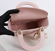 Colestore Small Lady Dior My ABCDior Bag Powder Pink Cannage Lambskin 20 x 18 x 8 cm - 3