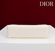 Colestore Dior Bow Clutch in Ivory Lambskin with Floral Embroidery 27×8×18cm - 6