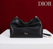 Colestore Dior Bow Clutch in Black Lambskin 27×8×18cm - 1