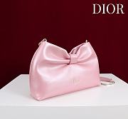 Colestore Dior Bow Clutch in Pink Lambskin 27×8×18cm - 5
