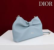 Colestore Dior Bow Clutch in Baby Blue Lambskin 27×8×18cm - 6