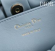 Colestore Dior Bow Clutch in Baby Blue Lambskin 27×8×18cm - 2