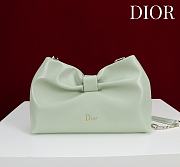 Colestore Dior Bow Clutch in Mint Green Lambskin 27×8×18cm - 1