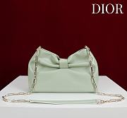 Colestore Dior Bow Clutch in Mint Green Lambskin 27×8×18cm - 6