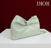 Colestore Dior Bow Clutch in Mint Green Lambskin 27×8×18cm - 5