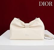 Colestore Dior Bow Clutch in Ivory Lambskin 27×8×18cm - 1