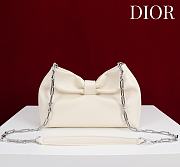 Colestore Dior Bow Clutch in Ivory Lambskin 27×8×18cm - 6