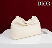 Colestore Dior Bow Clutch in Ivory Lambskin 27×8×18cm - 5
